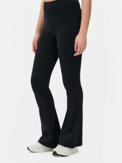 Miękkie legginsy z rozszerzaną nogawką