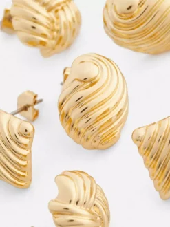 Miniaturowe kolczyki sztyfty, 3 pary