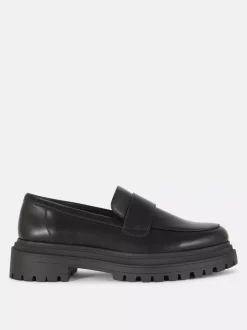 Mokasyny na grubej platformie