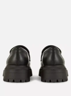 Mokasyny na grubej platformie