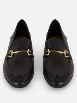 Mokasyny z wędzidłem ze sztucznej skóry