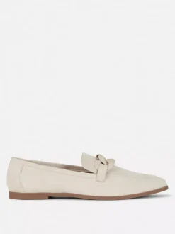 Mokasyny ze sztucznego zamszu z klamrą