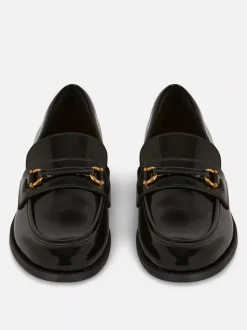 Mokasyny ze sztucznej skóry ze sprzączkami