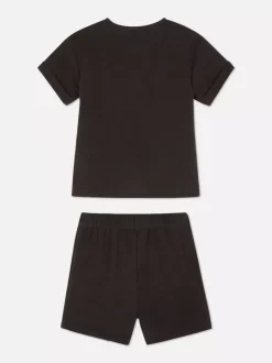 Muślinowy komplet z koszulą i szortami