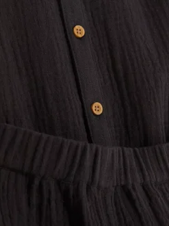 Muślinowy komplet z koszulą i szortami