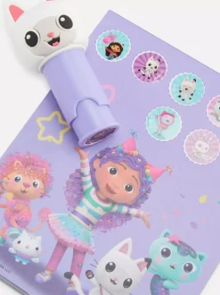 Naklejki i stempel z motywem Kociego domku Gabi