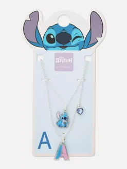 Naszyjnik z inicjałem i motywem Sticha Disneya