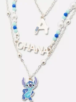 Naszyjnik z inicjałem i Stichem Disneya