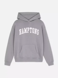 Nierozpinana bluza z kapturem i nadrukiem