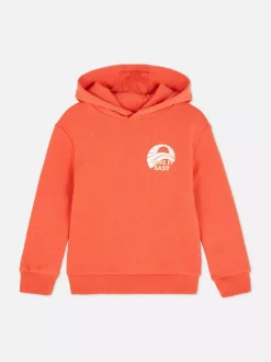 Nierozpinana bluza z kapturem i nadrukiem