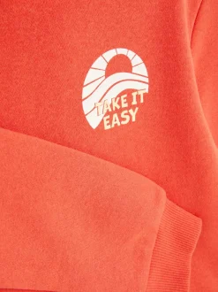 Nierozpinana bluza z kapturem i nadrukiem