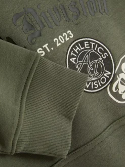 Nierozpinana bluza z kapturem i nadrukiem