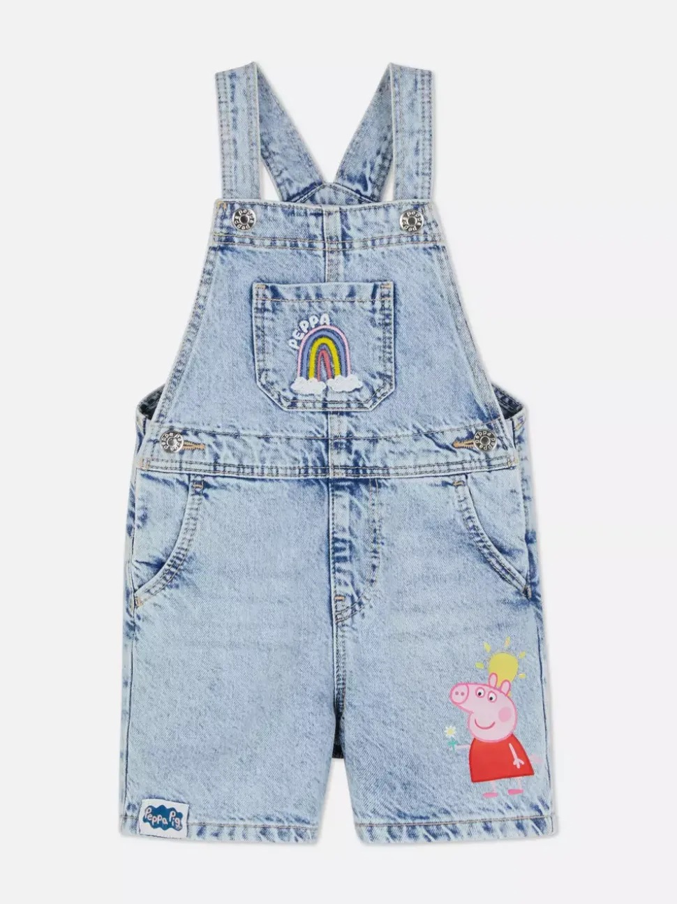 Ogrodniczki jeansowe z motywem Świnki Peppy