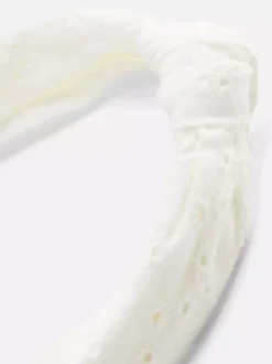 Opaska do włosów z haftem angielskim