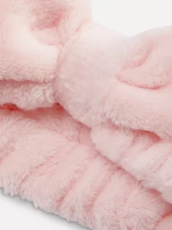 Opaska na głowę z tkaniny frotte z kokardą