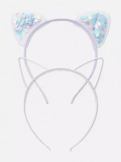 Opaski na głowę w kształcie kocich uszu, 2 szt.