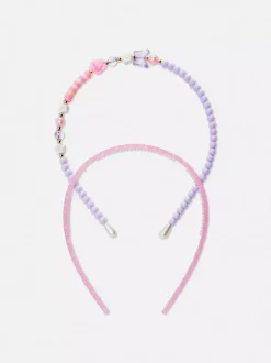 Opaski na głowę z koralikami, 2 szt.