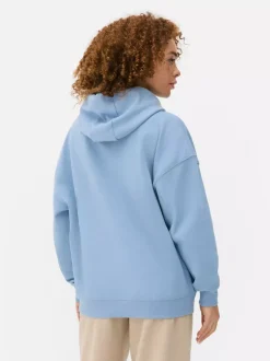 Oversize'owa bluza z kapturem i nadrukiem