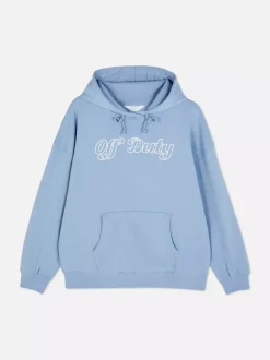 Oversize'owa bluza z kapturem i nadrukiem