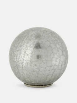 Ozdobna szklana kula LED z efektem spękanego szkła