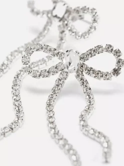 Ozdobne kolczyki wiszące w kształcie kokardy