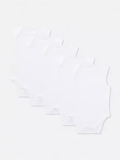 Pajacyki dla noworodka bez rękawów, 5 szt.