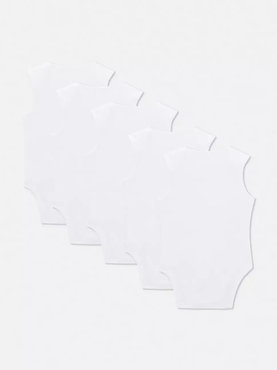 Pajacyki dla noworodka bez rękawów, 5 szt.