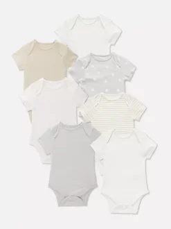 Pajacyki z krótkim rękawem, 7 szt.