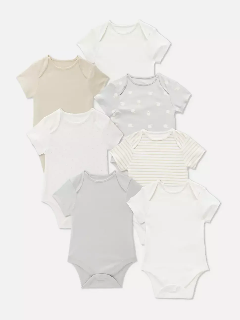 Pajacyki z krótkim rękawem, 7 szt.