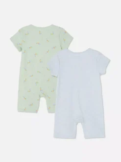 Pajacyki z suwakiem i napisem Watch Me Grow, 2 szt.