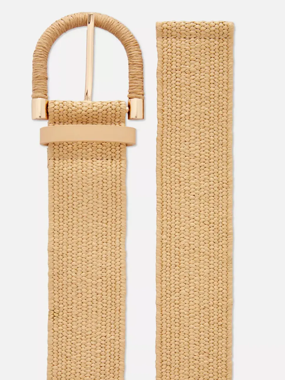 Pasek z rafii z metalicznymi detalami