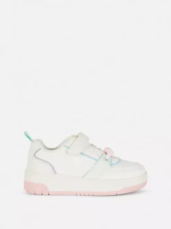 Płócienne buty sportowe z niską cholewką i tęczą