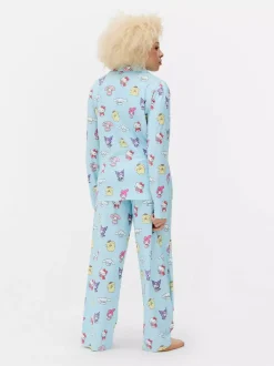 Piżama boyfriend z motywem Hello Kitty i przyjaciół