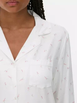 Piżama typu boyfriend z diagonalu