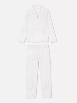 Piżama typu boyfriend z diagonalu