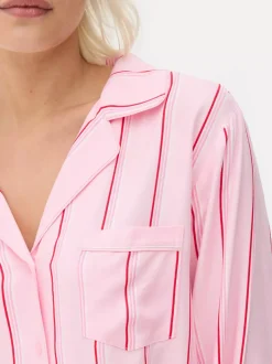 Piżama typu boyfriend z diagonalu