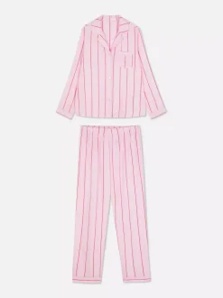 Piżama typu boyfriend z diagonalu