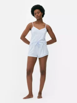 Piżama w paski z szortami The Edit