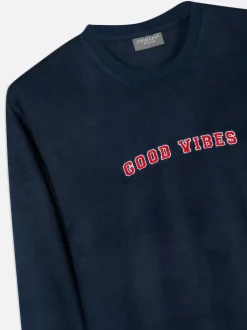 Piżama z długim rękawem i napisem