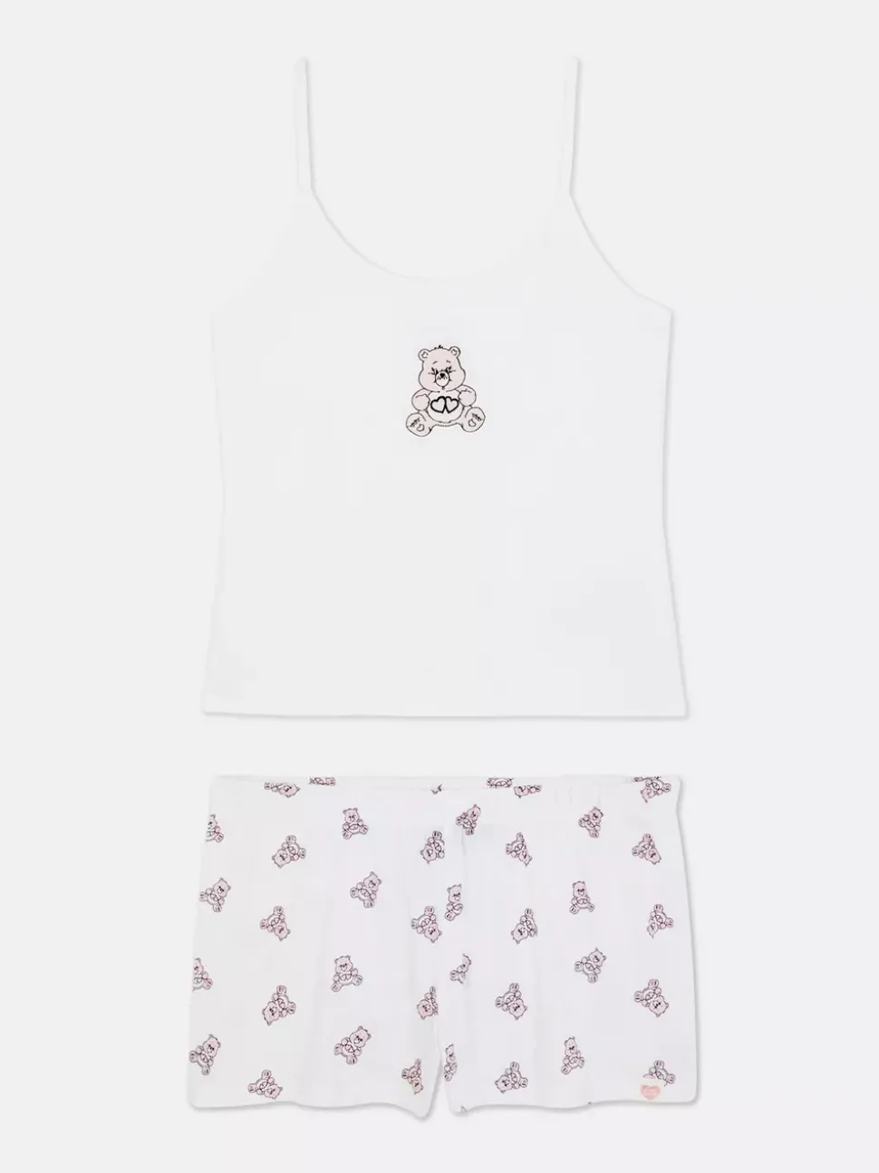 Piżama z górą na ramiączkach i szortami