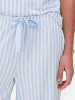 Piżama z górą na ramiączkach i długimi spodniami