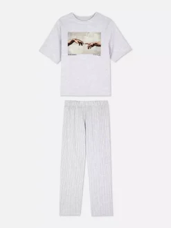 Piżama z motywem „Stworzenia Adama” Michała Anioła