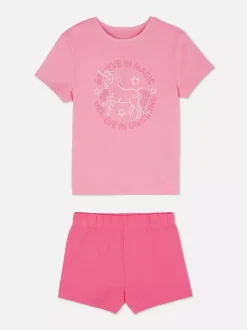 Piżama z nadrukiem jednorożca