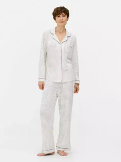 Piżama z nadrukiem w stylu boyfriend