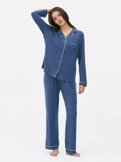 Piżama z nadrukiem w stylu boyfriend