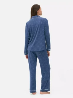 Piżama z nadrukiem w stylu boyfriend