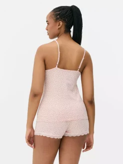 Piżama z szortami i topem na ramiączkach