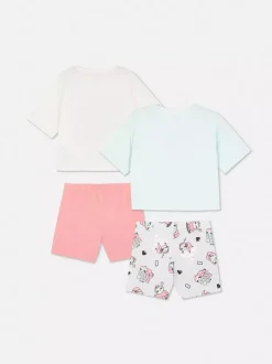 Piżama z szortami z motywem leniwca, 2 komplety