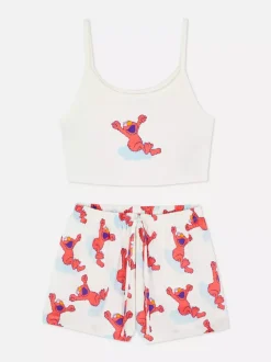 Piżama z topem i motywem Elmo z Ulicy Sezamkowej