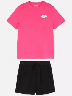 Piżama z T-shirtem i szortami z nadrukiem